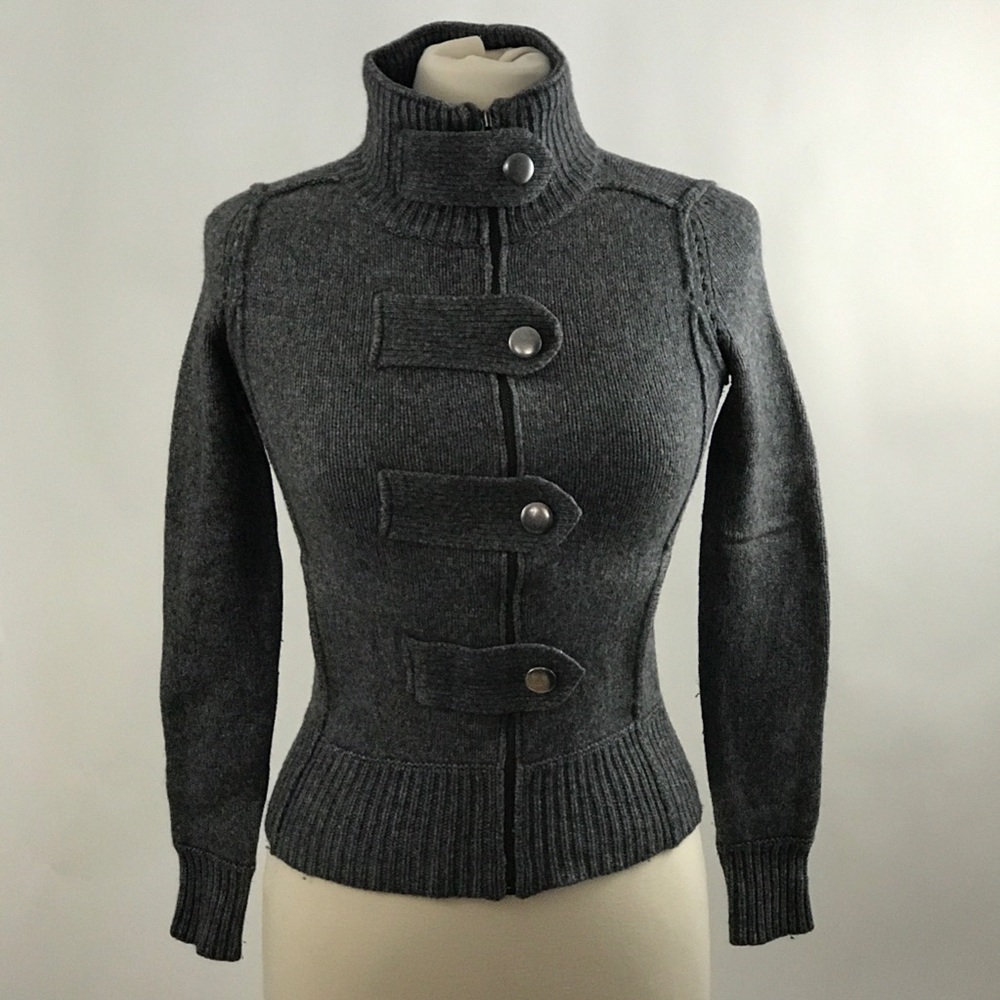 Banana Republic zip wool cashmere blend sweater XS
